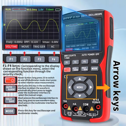 ZOYI Color Screen Multifunctional Handheld Digital Oscilloscope Multimeter(English) - Digital Multimeter by ZOYI | Online Shopping UK | buy2fix