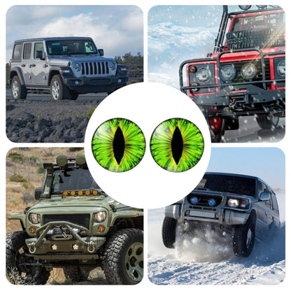 1pair Beast Eyes Headlight Decorative Stickers Off-Road Vehicle Front Lights Stereo Decals, Style: 2 - Lamp Decoration by buy2fix | Online Shopping UK | buy2fix