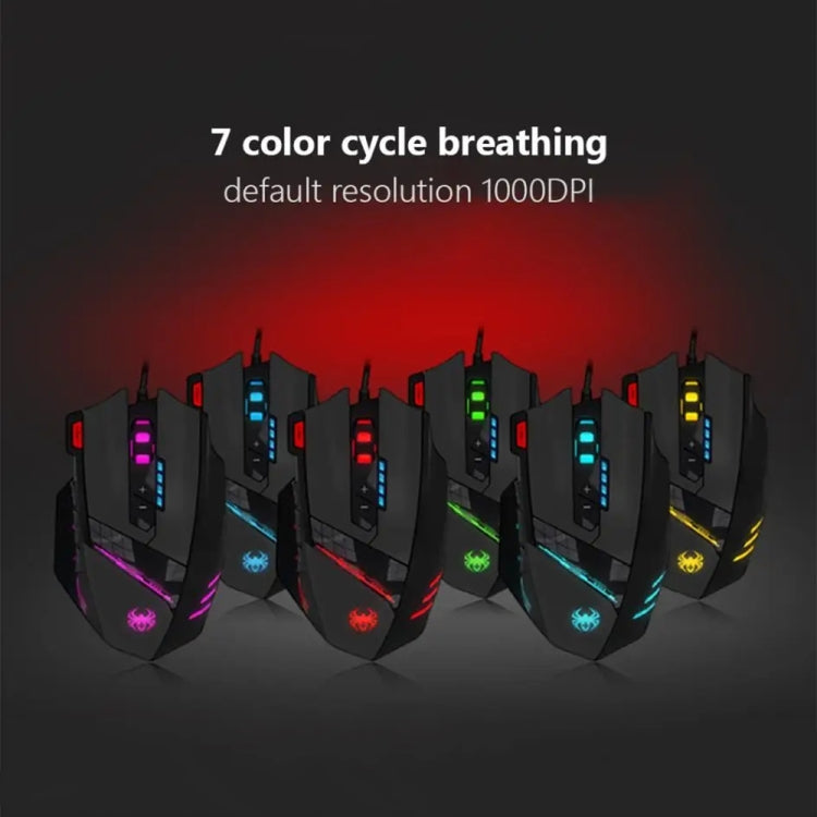 ZELOTES C12 12-buttons Ergonomic Programming Custom Gaming Wired Mouse(Black) - Wired Mice by ZELOTES | Online Shopping UK | buy2fix