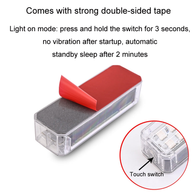 Solar Car Warning Double-Row Flashing Lights, Color: Blue - Warning Lights by buy2fix | Online Shopping UK | buy2fix