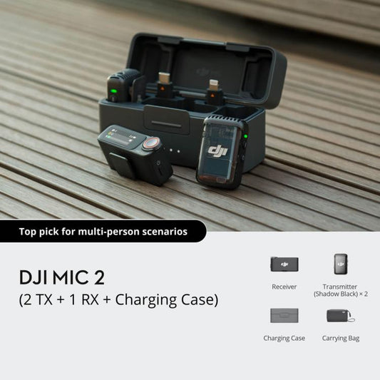 Original DJI Mic 2 (2 TX + 1 RX + Charging Case) - Microphone by DJI | Online Shopping UK | buy2fix