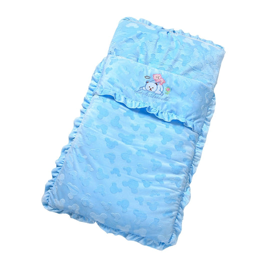 Autumn and Winter Models Thicken Baby Sleeping Bag Cartoon Embroidery Baby Stroller Accessories(Blue) - Sleeping Bag by buy2fix | Online Shopping UK | buy2fix