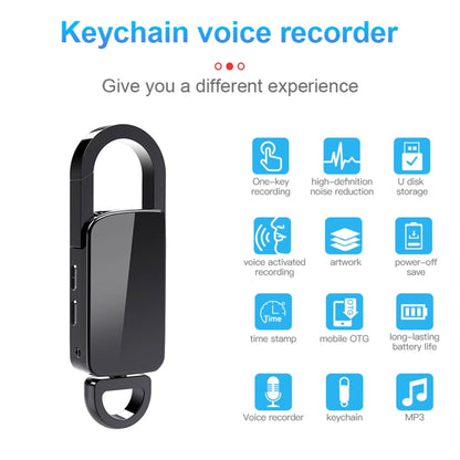 S20 8GB Keychain HD Noise Reduction Portable Recording Pen - U-Disk Recorder by buy2fix | Online Shopping UK | buy2fix