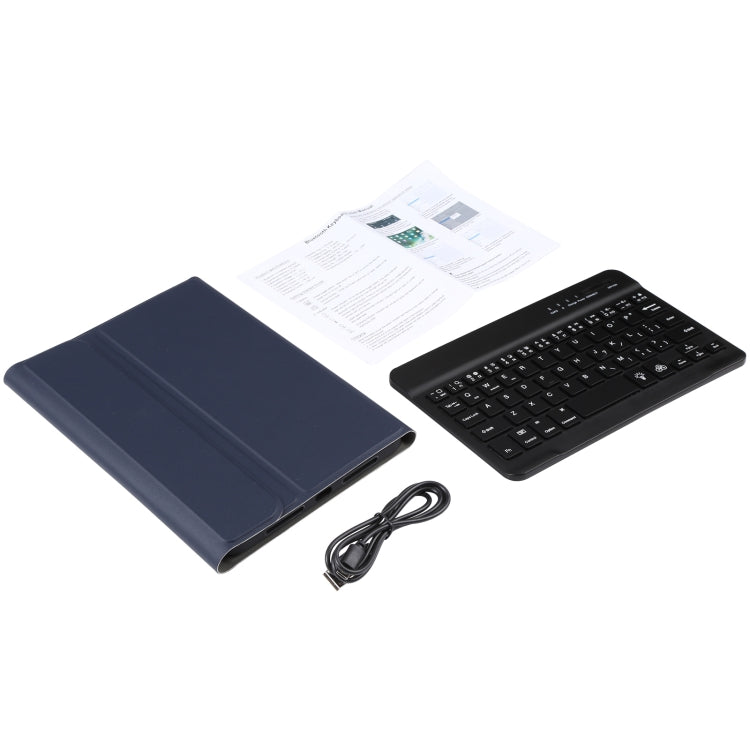 A06S Detachable Lambskin Texture Ultra-thin TPU Backlight Bluetooth Keyboard Leather Tablet Case with Stand For iPad mini 6 (Blue) - For iPad mini by buy2fix | Online Shopping UK | buy2fix