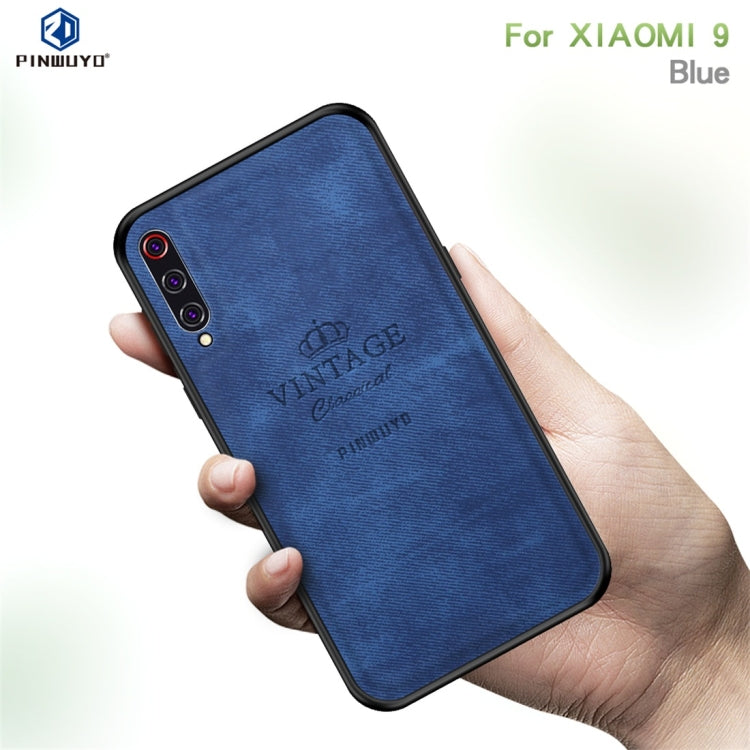 PINWUYO Shockproof Waterproof Full Coverage PC + TPU + Skin Protective Case for Xiaomi Mi 9(Blue) - Xiaomi Cases by PINWUYO | Online Shopping UK | buy2fix