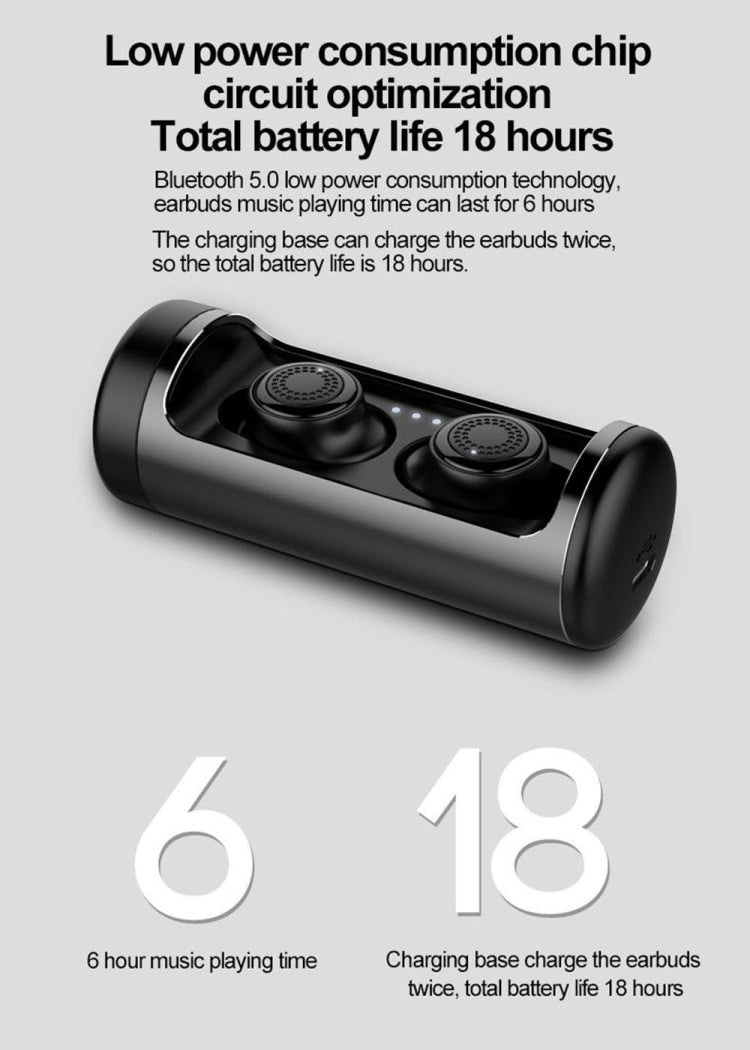 Q63 TWS Wireless Bluetooth Waterproof Earbuds 3D Stereo Earphones Headsets with Charging Base Case - TWS Earphone by buy2fix | Online Shopping UK | buy2fix