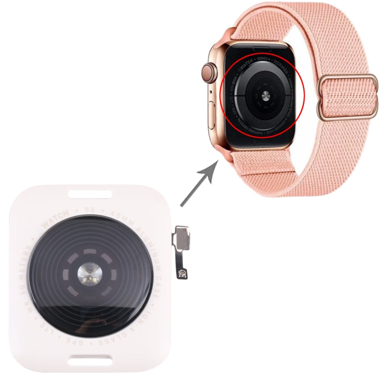 Glass Back Cover With Wireless Charging Coil For Apple Watch Series SE 2022 40mm GPS Edition(Starlight Color) - Back Cover by buy2fix | Online Shopping UK | buy2fix