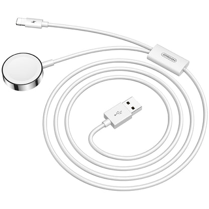 JOYROOM S-IW002 Ben Series 2 in 1 1.5m 3A Magnetic Charge Cable for Apple Watch(White) - Charger / Holder by JOYROOM | Online Shopping UK | buy2fix