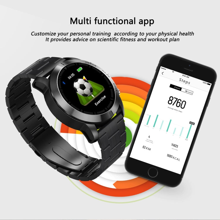 DTNO.1 S10 1.3 inches TFT Color Screen Smart Bracelet IP68 Waterproof, Steel Watchband, Support Call Reminder /Heart Rate Monitoring /Sleep Monitoring /Multi-sport Mode (Silver) - Smart Wear by DTNO.1 | Online Shopping UK | buy2fix