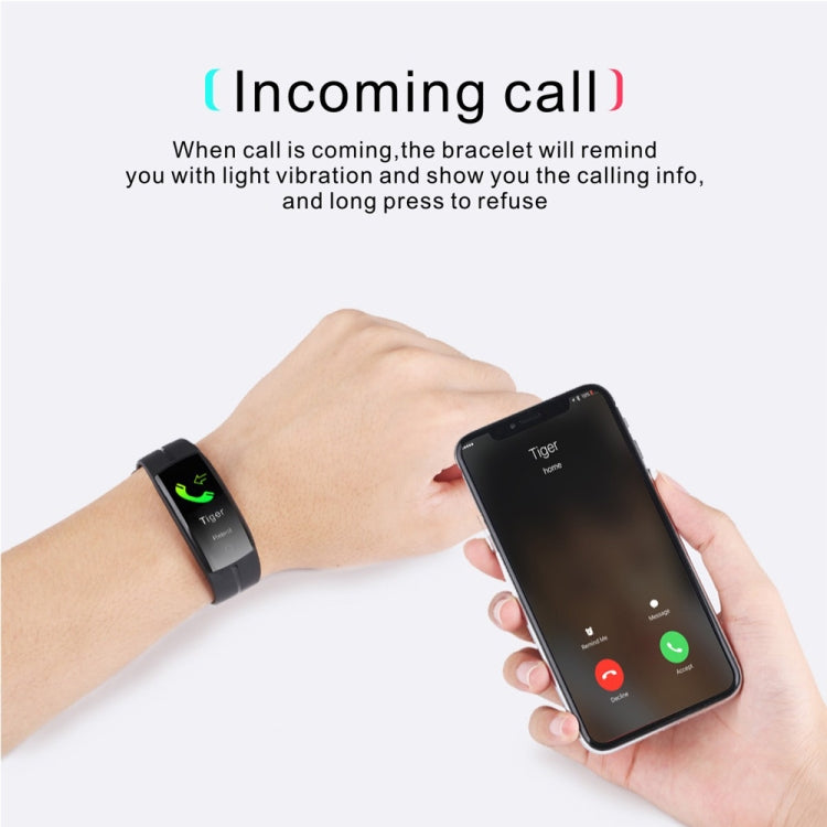 QS100 0.96 inches TFT Color Screen Smart Bracelet IP67 Waterproof, Support Call Reminder /Heart Rate Monitoring /Sleep Monitoring /Sedentary Reminder /Blood Pressure Monitoring (Black) - Smart Wear by buy2fix | Online Shopping UK | buy2fix