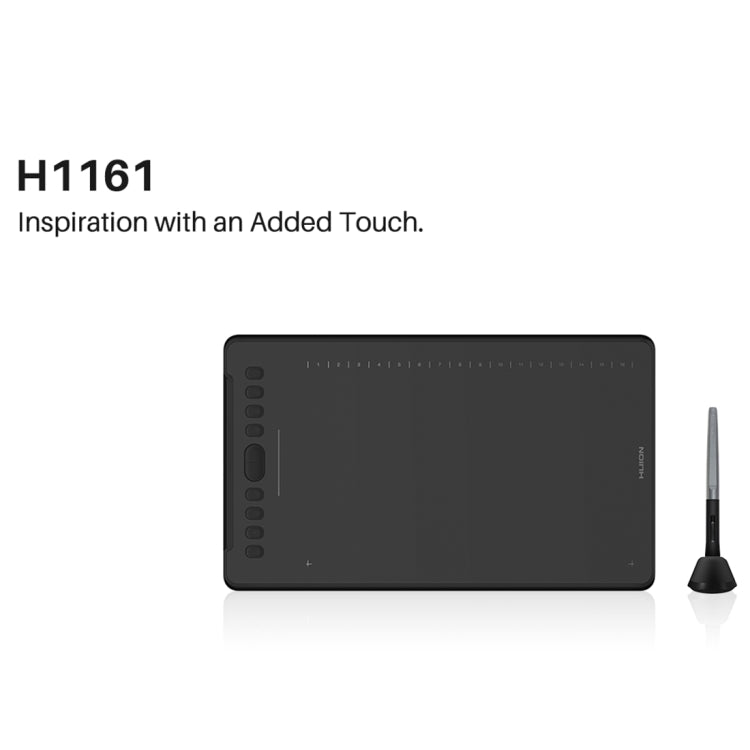 HUION H1161 5080 LPI Touch Strip Art Drawing Tablet for Fun, with Battery-free Pen & Pen Holder - Consumer Electronics by HUION | Online Shopping UK | buy2fix