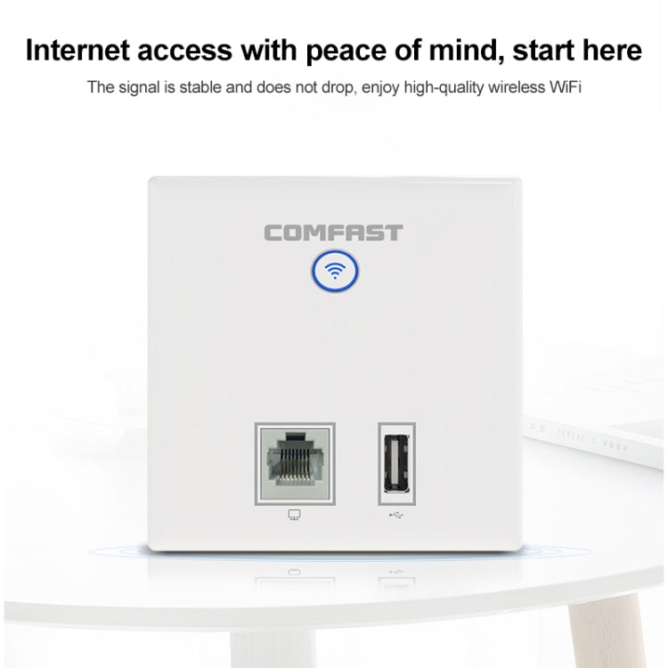COMFAST CF-E536N 300Mbps Indoor Wall WiFi AP RJ45 & USB Client Wall AP - Wireless Routers by COMFAST | Online Shopping UK | buy2fix
