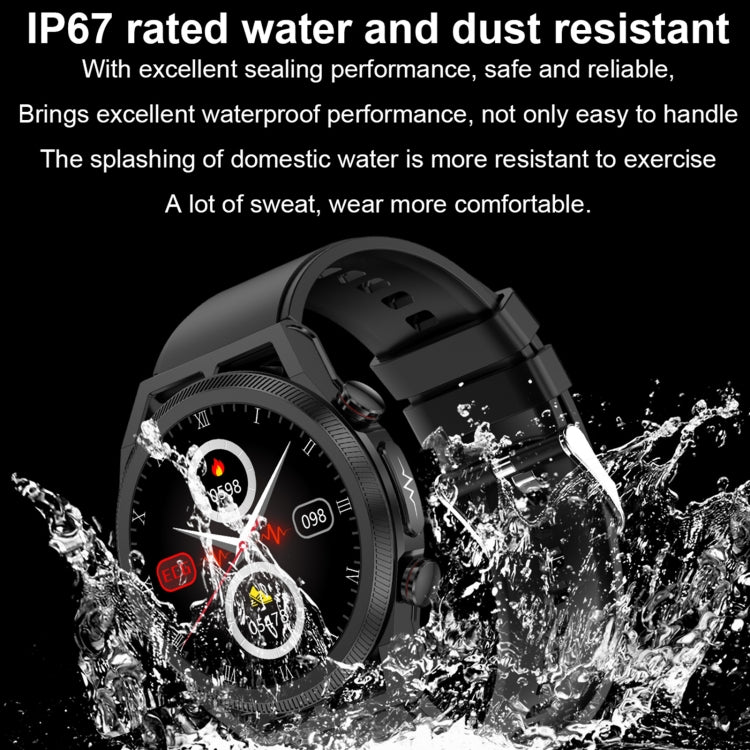 ET310 1.39 inch IPS Screen IP67 Waterproof Silicone Band Smart Watch, Support Body Temperature Monitoring / ECG (Black) - Smart Watches by buy2fix | Online Shopping UK | buy2fix