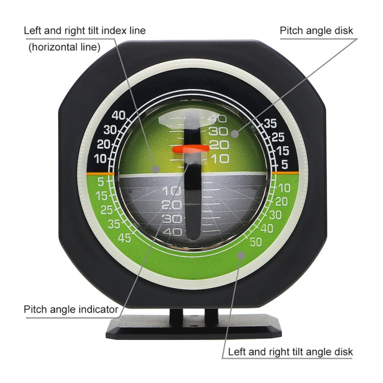 PDY-5 Car Inclinometer Level Meter Car Decoration with LED Light - Clocks & Car Meters by buy2fix | Online Shopping UK | buy2fix
