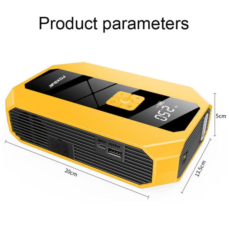 FOXSUR FJS-900 12V Car Multifunctional Emergency Start Power Supply Portable Air Pump - Power Bank by FOXSUR | Online Shopping UK | buy2fix