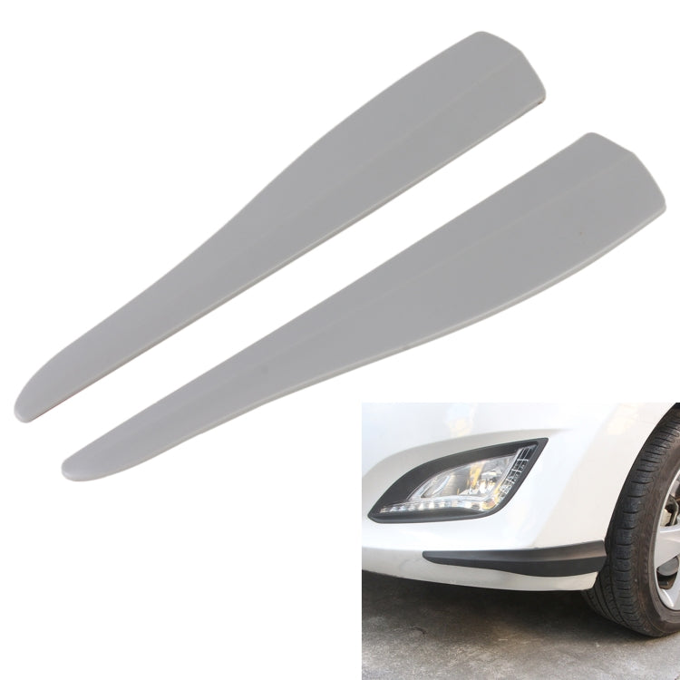1 Pair Car Solid Color Silicone Bumper Strip, Style: Long (Grey) - Anti Collision Sticker by buy2fix | Online Shopping UK | buy2fix