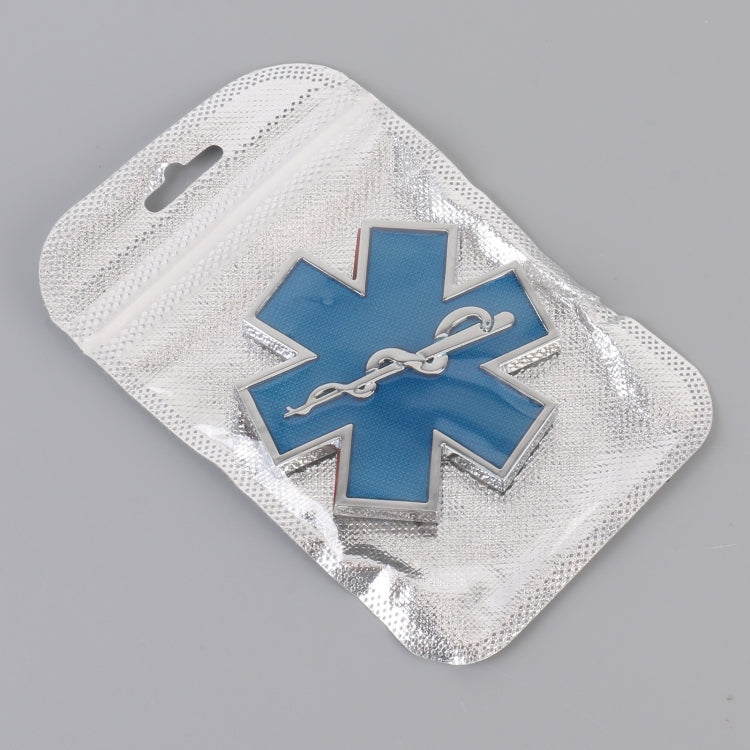 Car Star of Life Personalized Aluminum Alloy Decorative Stickers, Size: 6.5x0.5cm (Blue) - 3D Metal Sticker by buy2fix | Online Shopping UK | buy2fix