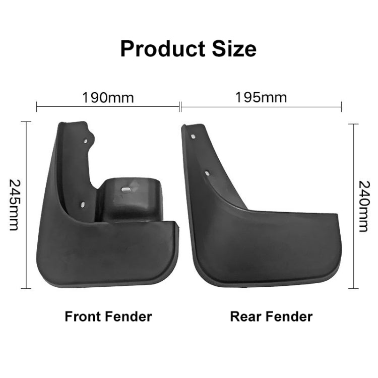 For Suzuki Jimny 2005-2018 4pcs/Set Car Auto Soft Plastic Splash Flaps Fender Guard - Mudguards by buy2fix | Online Shopping UK | buy2fix