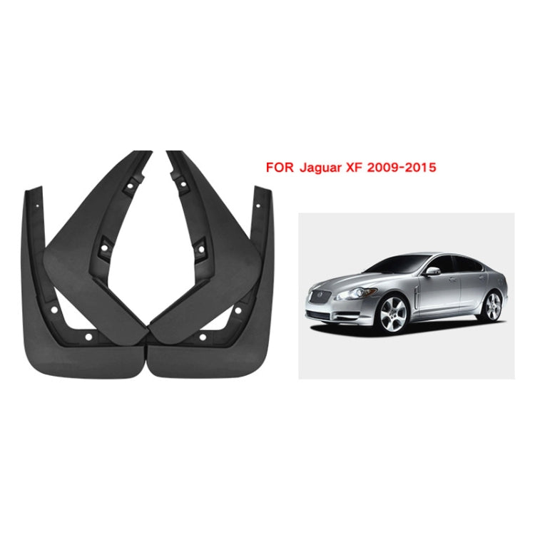 For Jaguar XF 2009-2015 4pcs/Set Car Auto Soft Plastic Splash Flaps Fender Guard - Mudguards by buy2fix | Online Shopping UK | buy2fix