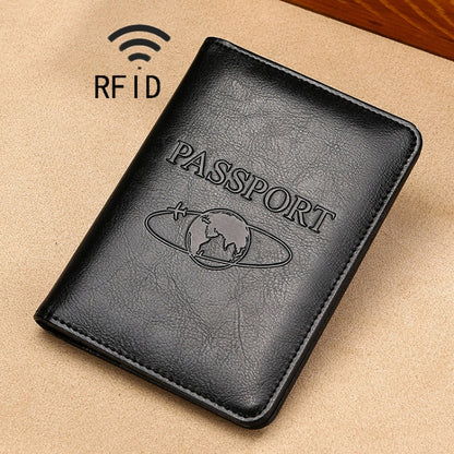 TP-8296 Multi-functional RFID Leather Travel Passport Holder(Black) - Antimagnetic RFID Package by buy2fix | Online Shopping UK | buy2fix