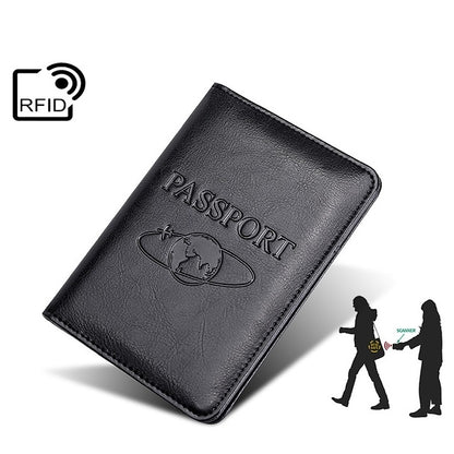 TP-8296 Multi-functional RFID Leather Travel Passport Holder(Black) - Antimagnetic RFID Package by buy2fix | Online Shopping UK | buy2fix