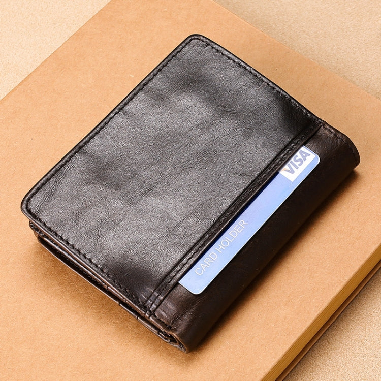 TP-201 Crazy Horse Leather Multi-functional Lather RFID Clasp Retro Wallet - Antimagnetic RFID Package by buy2fix | Online Shopping UK | buy2fix