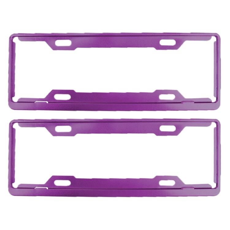 2 PCS Car License Plate Frames Car Styling License Plate Frame Aluminum Alloy Universal License Plate Holder Car Accessories(Purple) - License Plate Covers & Frames by buy2fix | Online Shopping UK | buy2fix