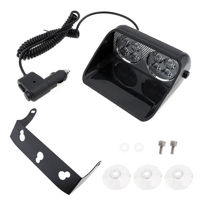 S8 8 LEDs 8W High Power Suction Cup Car Strobe Light Warning Light (White) - Warning Lights by buy2fix | Online Shopping UK | buy2fix