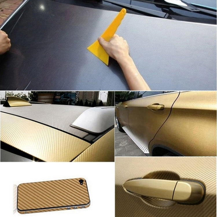 Car Decorative 3D Carbon Fiber PVC Sticker, Size: 152cm x 50cm(Gold) - Auto Film by buy2fix | Online Shopping UK | buy2fix