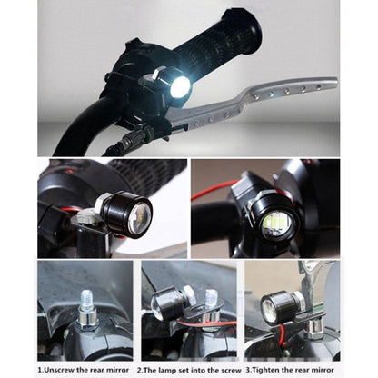 2 PCS 12V 3W Yellow Light Eagle Eyes LED Strobe Light For Motorcycle ，Wire Length: 90cm - Eagle Eye Lights by buy2fix | Online Shopping UK | buy2fix