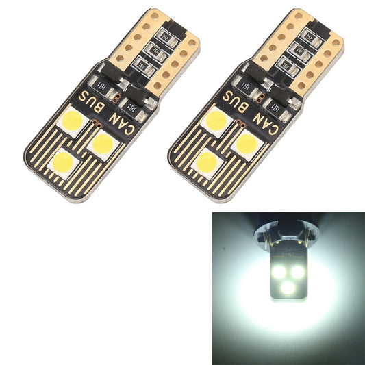 2 PCS T10 / W5W / 168 / 194 DC12V / 1.6W / 6000K / 110LM 6LEDs SMD-3030 Car Clearance Light, with Decoder (White Light) - Clearance Lights by buy2fix | Online Shopping UK | buy2fix