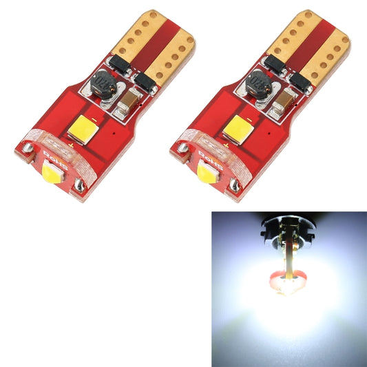 2 PCS T10 / W5W / 168 / 194 DC12V / 1.6W / 6000K / 130LM 3LEDs SMD-3030 Car Red Board Clearance Light (White Light) - Clearance Lights by buy2fix | Online Shopping UK | buy2fix