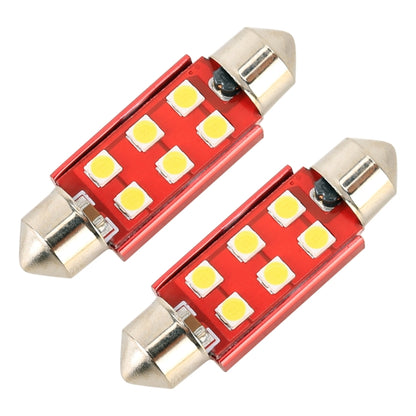 2 PCS 39mm DC12V / 2.2W / 6000K / 130LM 6LEDs SMD-3030 Car Reading Lamp (White Light) - Dome Lights by buy2fix | Online Shopping UK | buy2fix