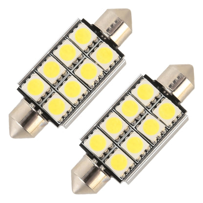 10 PCS 41mm DC12V / 2W / 7000K / 80LM 8LEDs SMD-5050 Car Reading Lamp(White Light) - Dome Lights by buy2fix | Online Shopping UK | buy2fix