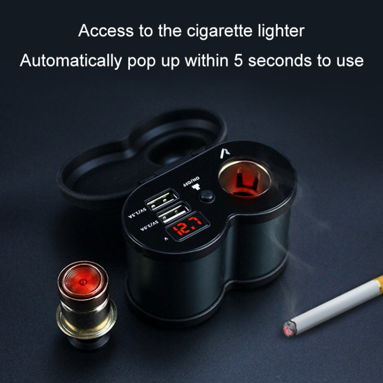 Portable Motorcycle Aluminum Alloy Dual USB Charger Cigarette Lighter (Cyan) - In Car by buy2fix | Online Shopping UK | buy2fix