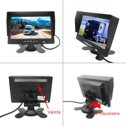 PZ612-2AHD IP67 120 Degree Car AHD 1080P 2 Megapixels 7 inch Front and Rear Double Recording 2 Way Rearview Mirror Monitor, Night Vision Full Color, with Video Function - In Car by buy2fix | Online Shopping UK | buy2fix