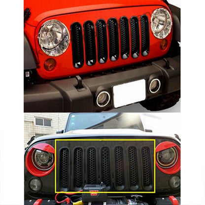 7 PCS Car Front Racing Front Grille Grid Insect Net for Jeep Wrangler JK 2007-2017 - In Car by buy2fix | Online Shopping UK | buy2fix