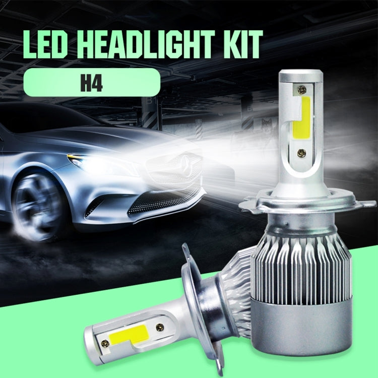 2 PCS C9 H4 18W 1800LM 6000K Waterproof IP68 Car Auto LED Headlight with 2 COB LED Lamps, DC 9-36V(White Light) - LED Headlamps by buy2fix | Online Shopping UK | buy2fix