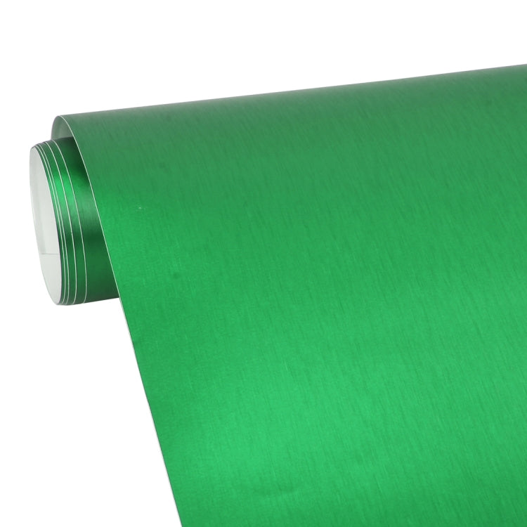 1.52 * 0.5m Waterproof PVC Wire Drawing Brushed Chrome Vinyl Wrap Car Sticker Automobile Ice Film Stickers Car Styling Matte Brushed Car Wrap Vinyl Film (Green) - Auto Film by buy2fix | Online Shopping UK | buy2fix