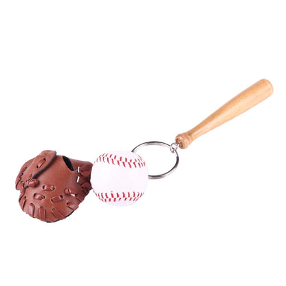 Sporty Baseball & Bat & Gloves Keychain - Key Rings by buy2fix | Online Shopping UK | buy2fix