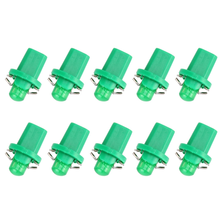 10 PCS 0.4W B8.5 Wedge Instrument Panel COB LED Light Dashboard Gauge Cluster Indicator Lamp Bulb (Green Light) - Instrument Lights by buy2fix | Online Shopping UK | buy2fix