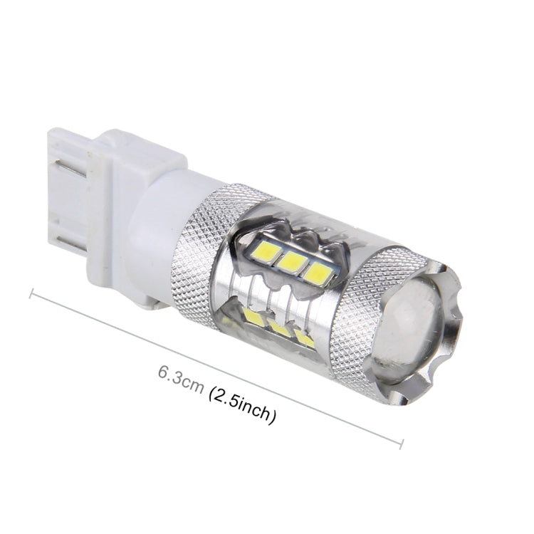 2 PCS T20 / 7440 5W 250LM 6000K Car Auto Turn Light Reversing Lights 16LEDs SMD-2835 Lamps, DC 12V(White Light) - Arrow Turn Lights by buy2fix | Online Shopping UK | buy2fix