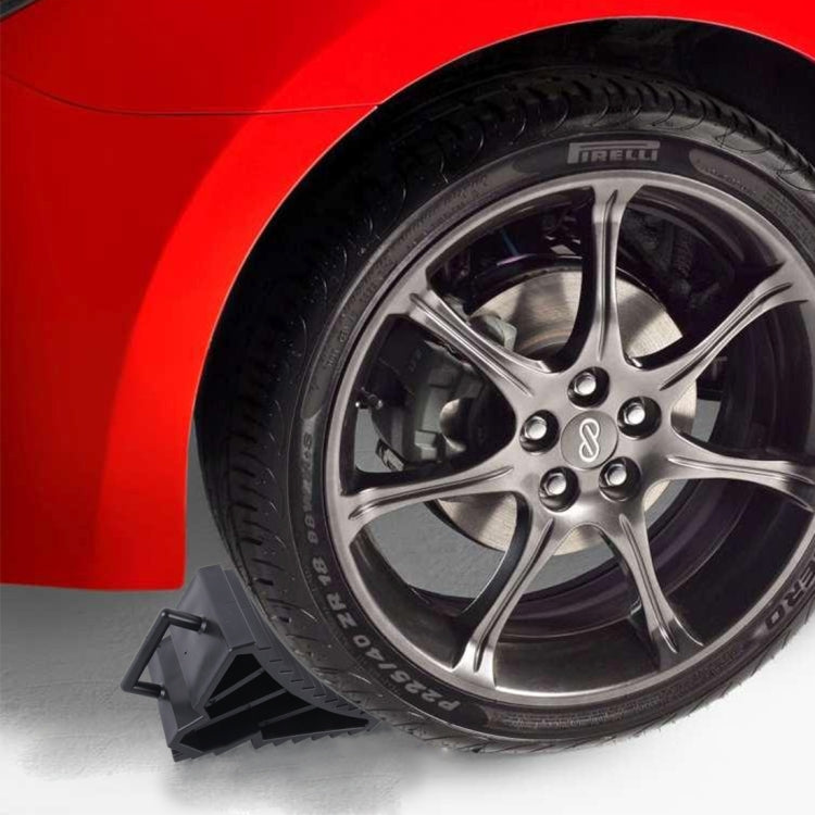 2 PCS Solid Rubber Wheel Chock with Handle - Car Road Trouble Clearer by buy2fix | Online Shopping UK | buy2fix