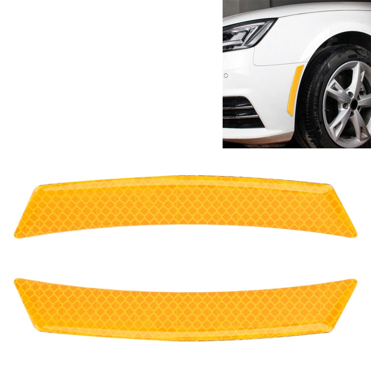 2 PCS Car-Styling Wheel Eyebrow Decorative Sticker Decorative Strip (Yellow) - Decorative Sticker by buy2fix | Online Shopping UK | buy2fix