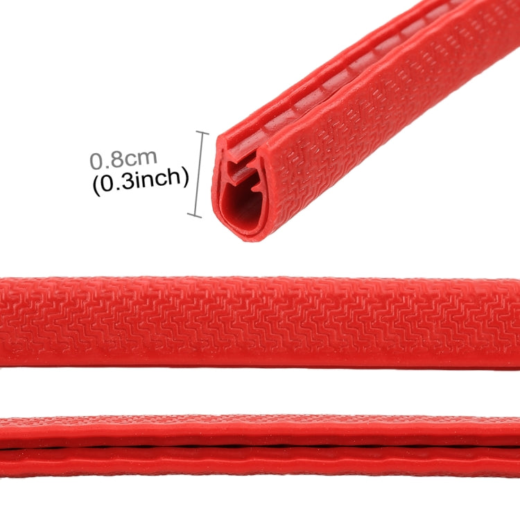 5m Rubber Car Side Door Edge Protection Wire Guards Cover Trims Stickers(Red) - Anti Collision Sticker by buy2fix | Online Shopping UK | buy2fix