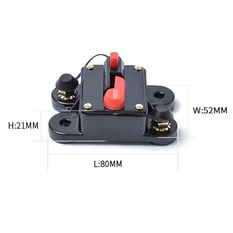 200A DC 12-24V Car Audio Stereo Circuit Breaker Automatic Reset Fuse Holder - In Car by buy2fix | Online Shopping UK | buy2fix