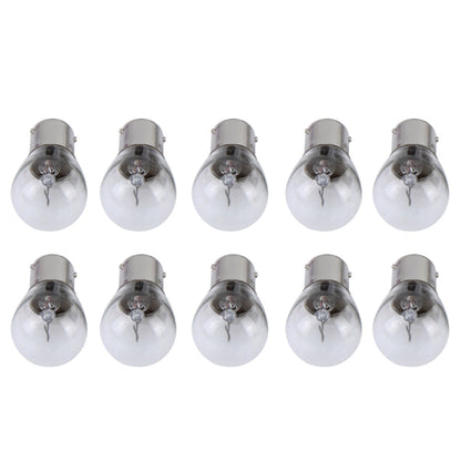 10 PCS 1156/BA15S 3W Car Turn Light with Glass Shell, DC 12V(Warm White) - Arrow Turn Lights by buy2fix | Online Shopping UK | buy2fix