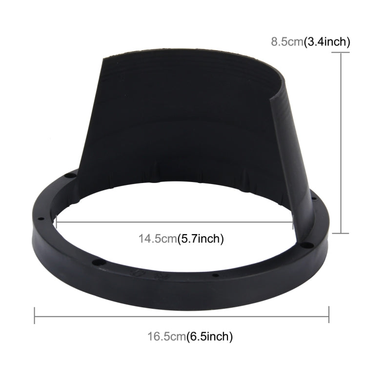 2 PCS 6.5 inch Car Auto Loudspeaker Plastic Waterproof Cover with Protective Cushion Pad, Inner Diameter: 14.5cm(Black) - In Car by buy2fix | Online Shopping UK | buy2fix