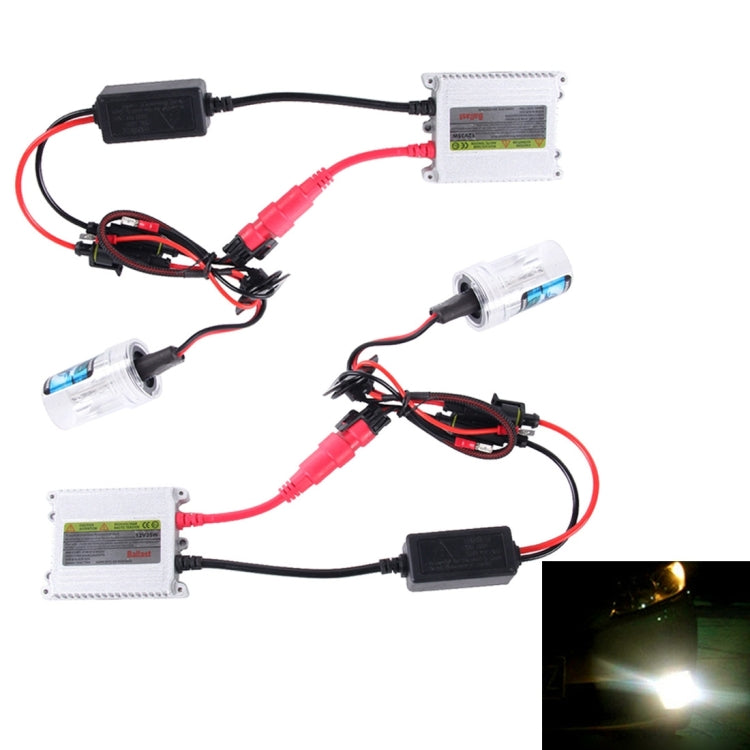 2PCS 35W HB4/9006 2800 LM Slim HID Xenon Light with 2 Alloy HID Ballast, High Intensity Discharge Lamp, Color Temperature: 6000K - Xenon Lights by buy2fix | Online Shopping UK | buy2fix