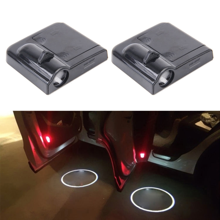 2 PCS LED Ghost Shadow Light, Car Door LED Laser Welcome Decorative Light, Display Logo for Chevrolet Car Brand(Black) - Door Lights by buy2fix | Online Shopping UK | buy2fix